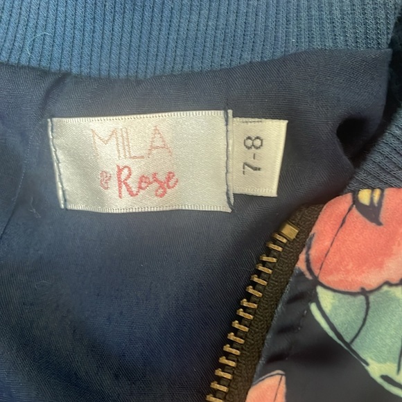 Mila and rose flora zip up jacket (size 7-8) - Picture 3 of 3